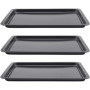 Wham F35 Lot de 3 plaques de cuisson antiadhésives 32 x 23 x 1,5 cm
