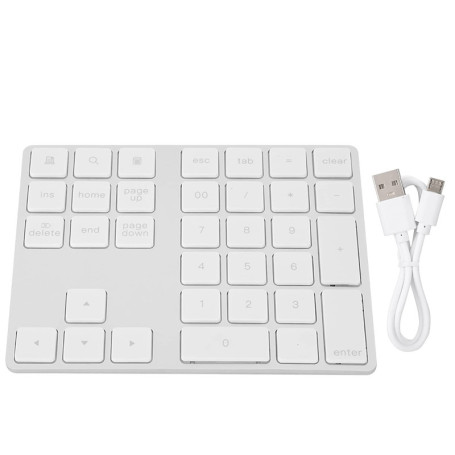 Lazmin Mini pavé numérique sans Fil à 34 Touches, Clavier numérique Ultra-Fin Rechargeable Bluetooth Petit Clavier pour Mac OS W