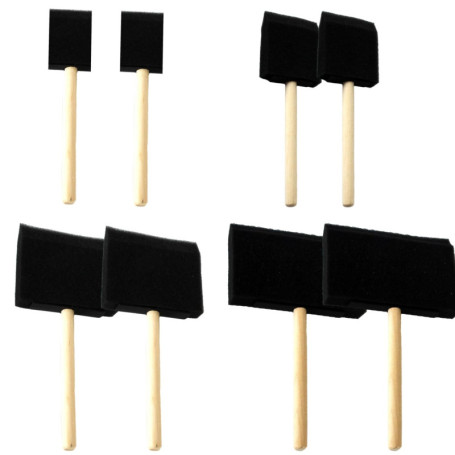 Lot de 4 pinceaux éponge en mousse, outils de peinture à faire soi-même, accessoires de graffiti pour enfants, pinceau de peintu