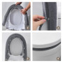 JTMKYO Lot de 3 housses chauffantes pour siège de toilette, protection de siège de toilette, housse de siège de toilette avec bo