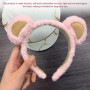 3 Pièces Bound Band, Un Bandeau En Peluche De Dessins Animés Mignons, Un Bandeau De Lavage Du Visage Pour Femmes, Des Accessoire