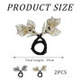 2 Morceaux D'Accessoires De Cheveux En Forme De Feuilles, Accessoires De Cheveux En Strass, Accessoires De Cheveux Rétro, Access