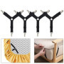 Tiardey 4Pcs Noir Lastique Drap de Lit Bretelles Triangle Drap de Lit Sangles Attaches Ensemble avec Pinces de Pinces Robustes p