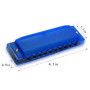 Jzhen 2Pcs Harmonica Enfants, Instrument À Vent Harmonica dans Jouet Harmonica 10 Trous en Plastique, Bleu et Rose