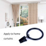 OFKPO Lot de 20 Clips pour Rideaux Clips, Antirouille Anneaux de Rideaux avec Pinces Metal Rideau Clips Crochet - Noir