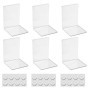 Lot de 6 Serre-Livres en Acrylique Transparent,Transparent Antidérapant Cale Livre avec Autocollants antidérapants,pour l'organi