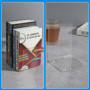Lot de 6 Serre-Livres en Acrylique Transparent,Transparent Antidérapant Cale Livre avec Autocollants antidérapants,pour l'organi