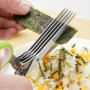 Relota Ciseaux à Herbes, Ciseau de Cuisine à 5 Lames en Acier Inoxydable avec Couvercle de Sécurité pour Hacher Herbes Aromatiqu