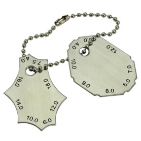 RIVERWELD - Jauge de Soudure d'Angle Jeu 2 Pièces avec Test Ulnar - Mesure de Profondeur, Contrôle Qualité Inspection de Soudure