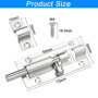 SPEACOUR 4 PCS 3 Pouces Loquet Porte en Acier Inoxydable Verrou Targette Porte Verrous de Porte Coulissants avec 24 Vis et Tourn