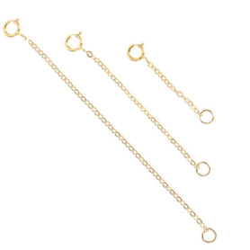 SUPVOX 3 Pcs ChaîNes Rallonges En Argent Sterling 925 Plaqué: 3cm 5cm 8cm rallonge collier - bracelet argent 925 femme, Diy Acce