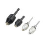 TOVOT 4 Pieces Keyless Mandrin à foret Adaptateur à changement rapide pour perceuse avec tige hexagonale 1/4" tige ronde 1/8" 1/