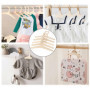 HJYDGJ Lot de 10 cintres en bois pour enfants – Porte-manteau antidérapant unisexe pour vêtements de bébé