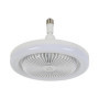Hobaca Ventilateur de plafond 30W avec lampe E27 Base Moderne Rotatif à 180° avec lumière et télécommande, 3 Couleurs Dimmable L