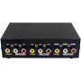 Duttek 2 Port AV commutateur RCA Switcher 2 en 1 Sortie vidéo Composite L/R boîte de sélection Audio pour Consoles de Jeu DVD ST