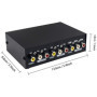Duttek 2 Port AV commutateur RCA Switcher 2 en 1 Sortie vidéo Composite L/R boîte de sélection Audio pour Consoles de Jeu DVD ST