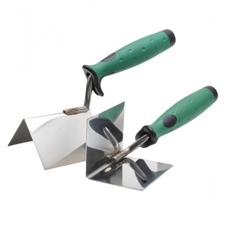 HJYDGJ Lot de 2 truelles d'angle - En acier inoxydable - Pour l'intérieur et l'extérieur - Avec spatule d'angle - Truelle de bor