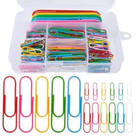 Trombones Ensemble Stationnaire Trombones Colorés Petits Moyens Grands Trombones 28mm, 50mm, 100mm pour Papiers, Ecoles, Fournit