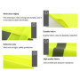 Anlising Gilet de Sécurité, 4PCS Jaune Gilet de Sécurité Réfléchissant, Gilet De Sécurité Haute Visibilité, Gilet Réfléchissant,