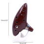 Alnicov Ocarina Alto Do 12 trous avec guide de démarrage et sac de protection Marron
