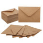 100 Enveloppes en Papier Kraft - Enveloppes Mariage - Enveloppes 13x18 - Enveloppes Faire Part, 120 g/m² Papier Brun, Fermeture 