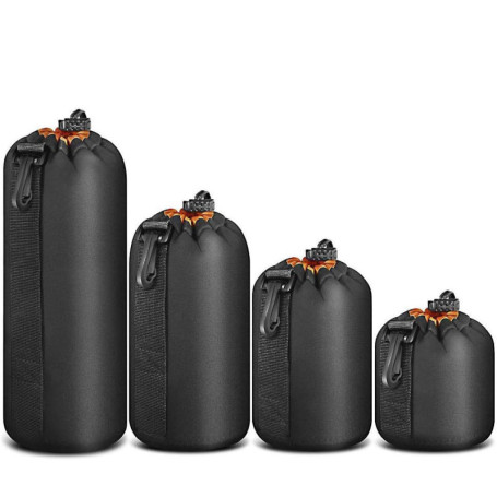 Lot de 4 Housse Objectif en Néoprène - Housse Appareil Photo Imperméable - Pochette Appareil Photo Compacte pour Canon/Nikon/Son