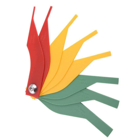 Hsthe Sea Jauge de plaquette de Frein, jauge d'épaisseur 8-en-1, Outil de règle de Mesure, Garniture de palpeur de plaquette de 