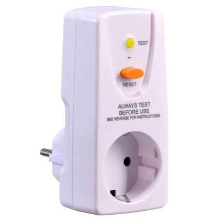 GutReise Fiche intermédiaire FI pour protection des personnes contre les chocs électriques 16 A 220-250 V 10 mA Adaptateur de sé