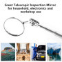 Keenso Miroir Télescopique, Outil Télescopant de Main Outil d'Inspection de Miroir Outil de Réparation Rétractable avec la Poign