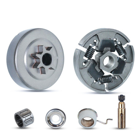 Haishine Tambour d'Embrayage pour STIHL MS180, Pignon de Chaîne 7 Dents 3/8" pour STIHL MS250 avec Engrenage vis Sans Fin Pompe 