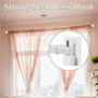 Gudemoore 30 Pcs Crochet Rideau Adhésifs, Plastique Support Tringle Rideaux Sans Percage, Accroche Rideau Autocollants pour les 