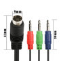 GINTOOYUN Câble Mini DIN 9 broches MINI DIN 9 broches vers 3 * DC3.5mm Câble audio rouge, vert et bleu pour récepteurs audio, éq