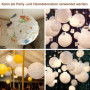 Lot de 6 lanternes en papier blanc de 30 cm - Décoration de fête classique - Style bambou - Lampions côtelés - Abat-jour rond po