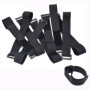 Cisixin Lot de 10pcs Attache Câble, Sangles à Scratch Réglables avec Boucle en Plastique (300 mm x 25 mm)