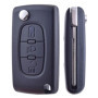 ANGOFIZ Coque Clé Pliable 3 Boutons Phare CE0523 Lame HU83 Compatible avec Citroen C2 C3 C4 Picasso C4 Grand Picasso C5 C6 C8 Pe
