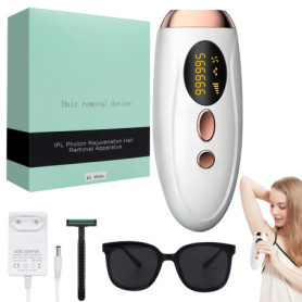 HASAIKA® Épilateur Lumière Pulsée, Appareils IPL Épilation Laser, Épilation Laser, Épilateur sans douleur pour le visage, les ai