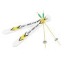 Nordstern Ski miniature avec bâtons de ski – Skis sportifs comme accessoires pour le lutin de Noël et décoration de Noël pour pa