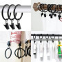 Fippy 20 Pièces Anneaux de Rideau avec Pince, Anneaux de Suspension de Rideaux en Acier Inoxydable avec des Clips pour Rideau Ph