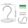 Crochets de Plafond pour Plantes suspendues, 2 Crochets de Suspension Robustes avec vis, Support Mural en métal 2 Crochets de Pl