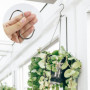 Crochets de Plafond pour Plantes suspendues, 2 Crochets de Suspension Robustes avec vis, Support Mural en métal 2 Crochets de Pl