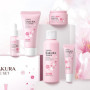 LAIKOU Sakura Ensemble de Soins du Visage, Coffret Produit de Beauté Femme, avec Nettoyant Visage,Toner, Contour Yeux, Sérum, Cr