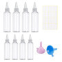 TIANNAIT Lot de 8 flacons souples en plastique de 30 ml/60 ml avec entonnoir de séparation et étiquettes vierges, bouteilles de 