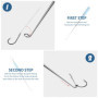 PFLYPF Lot de 2 extracteurs d'hameçons de pêche en acier inoxydable pour pêche en mer, pêche au rocher, etc.