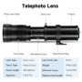 JINTU 420-1600 mm Téléobjectif à Zoom Compatible avec Les appareils Photo Reflex numériques 4000D 90D 80D 70D 60D 50D 650D 550D 