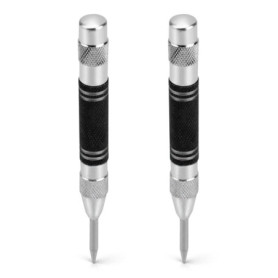 QWORK Lot De 2 Pointeau Automatique, Poinçons Centraux À Ressort, 128mm, Pour Bois, Mur, Plastique, Métal Mou, Verre De Fenêtre