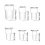 QWORK® 6 Pcs Bécher Gradué en Plastique Transparent 50ml 100ml 150ml 200ml 250ml 500ml pour Cuisine et Laboratoire