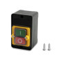 QWORK® Interrupteur à Bouton Poussoir 220V/380V 10A Interrupteur Machine Outil ON/OFF pour Machines Textiles d'Équipement Mécani