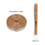 QWORK® Câble Ruban Plat, Câble à Ruban Couleur Arc-En-Ciel 10 broches 1,27 mm Pas pour Connecteurs 2,54 mm, 6M