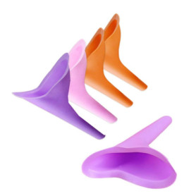 Pisse Debout Femme,5 Pcs Toilette Camping Urinoir en silicone réutilisable pour femme Entonnoir pour uriner debout Pratique et C
