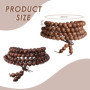 2 Pièces Bracelet De Perles En Bois, Bracelet De Méditation De Yoga, Bracelet De Perles De Chapelet 108, Bracelet De Perles En B